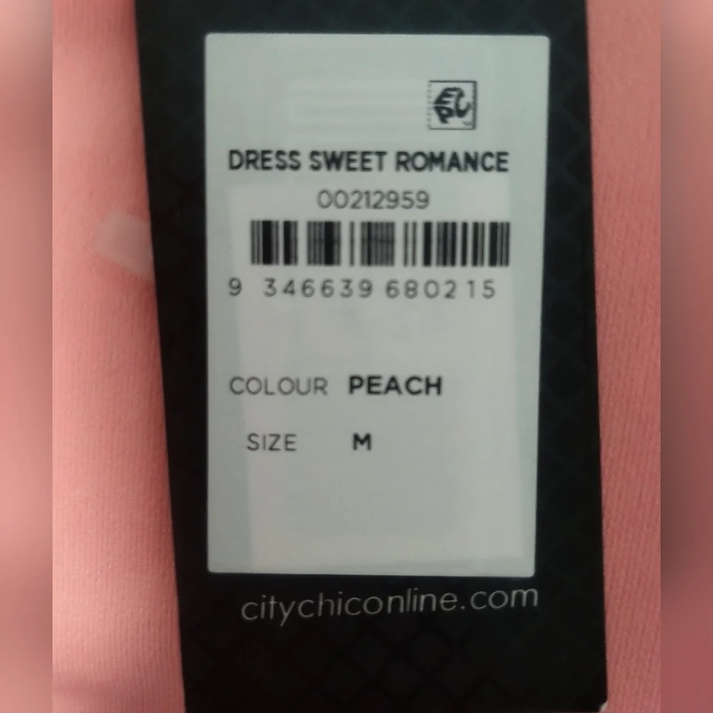 New Peach Ruffle Wrap Dress / Size 2X - Picture 12 of 12